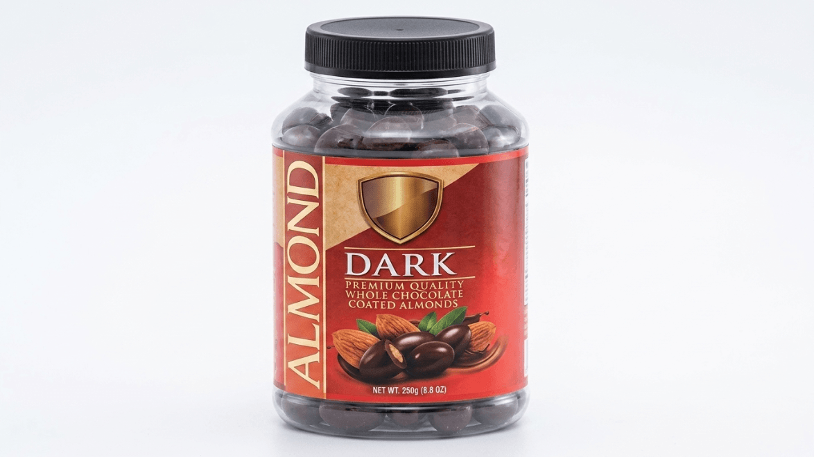 Millton Almond Coated Dark  Chocolate 485g Jar